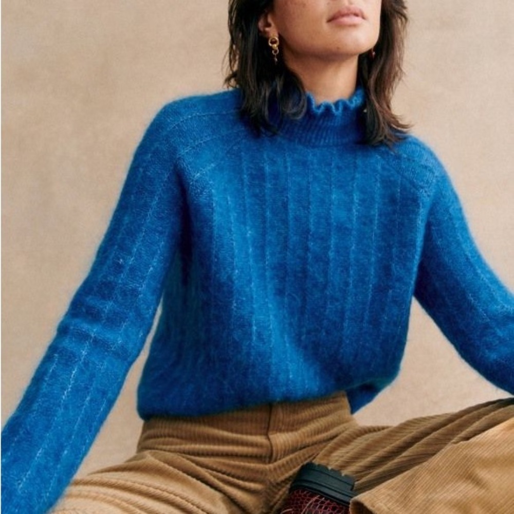 Sezane Loris Flash Blue Sweater